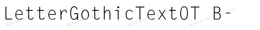 LetterGothicTextOT B字体转换